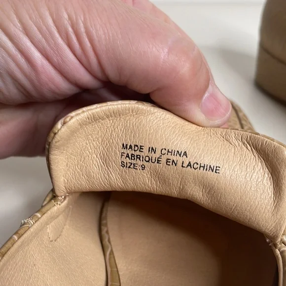 Anthropologie Hadley embossed leather Block-Heeled Loafers in Honey / size 9 - Picture 7 of 13